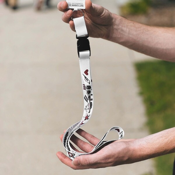 Julia Gash White Lanyard (1"x21")